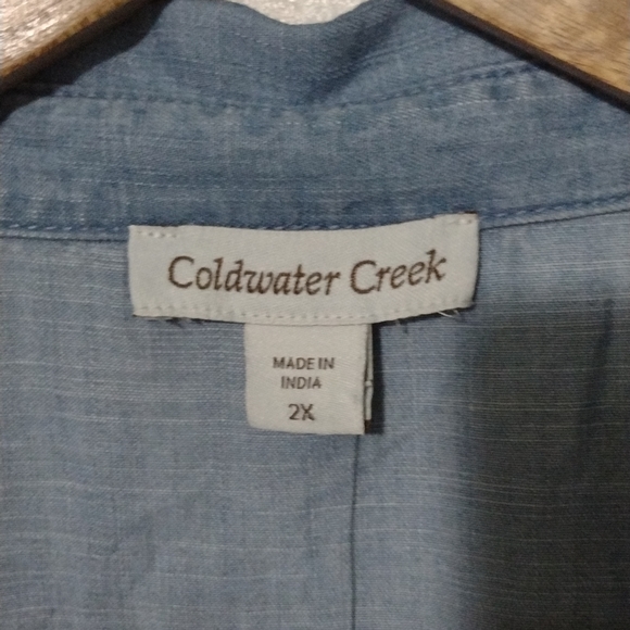 NWT Coldwater Creek Indigo Shirt 2X - Picture 3 of 11